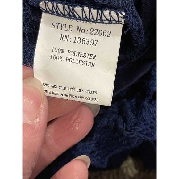 Lulus Women’s Blue Eyelet Dress Sz S Lined Cap Sleeves - Picture 7 of 7